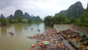 Yulong River Yangshuo China Bamboo Rafts