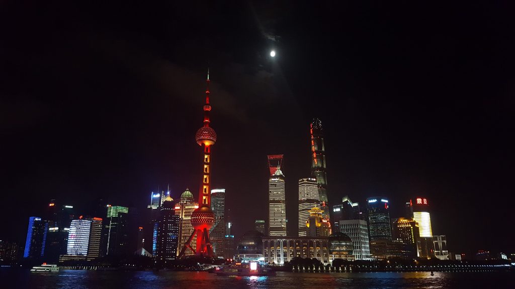 Shanghai Skyline Night Huangpu River