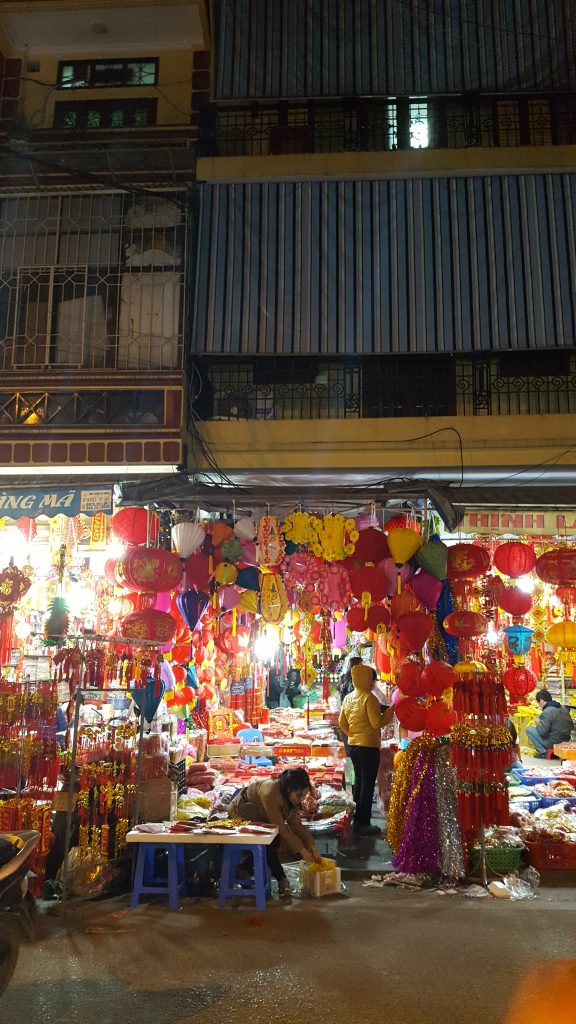 Hanoi Vietnam Lunar New Year Decorations Shop