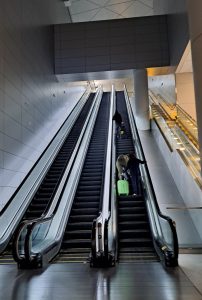 Tall escalators at DFW